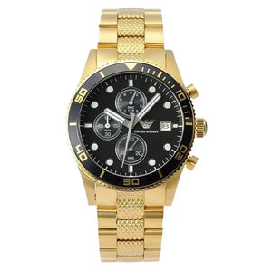 Emporio Armani AR5857 Men's Chronograph Watch Gold Emporio Armani