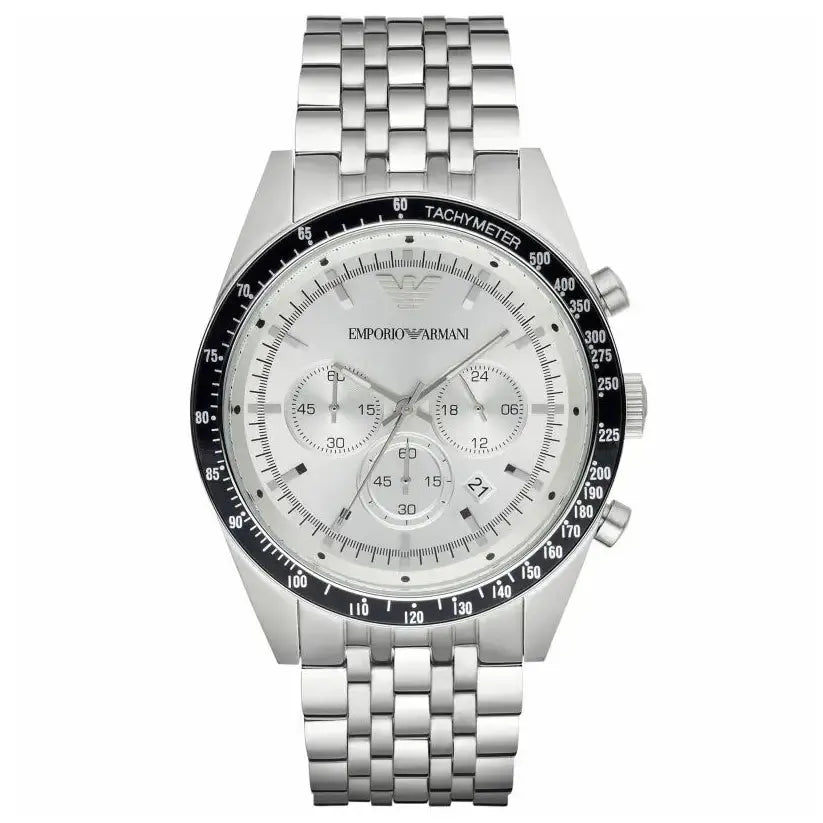 Emporio Armani AR6073 Sportivo Silver Chronograph Men's Watch Emporio Armani
