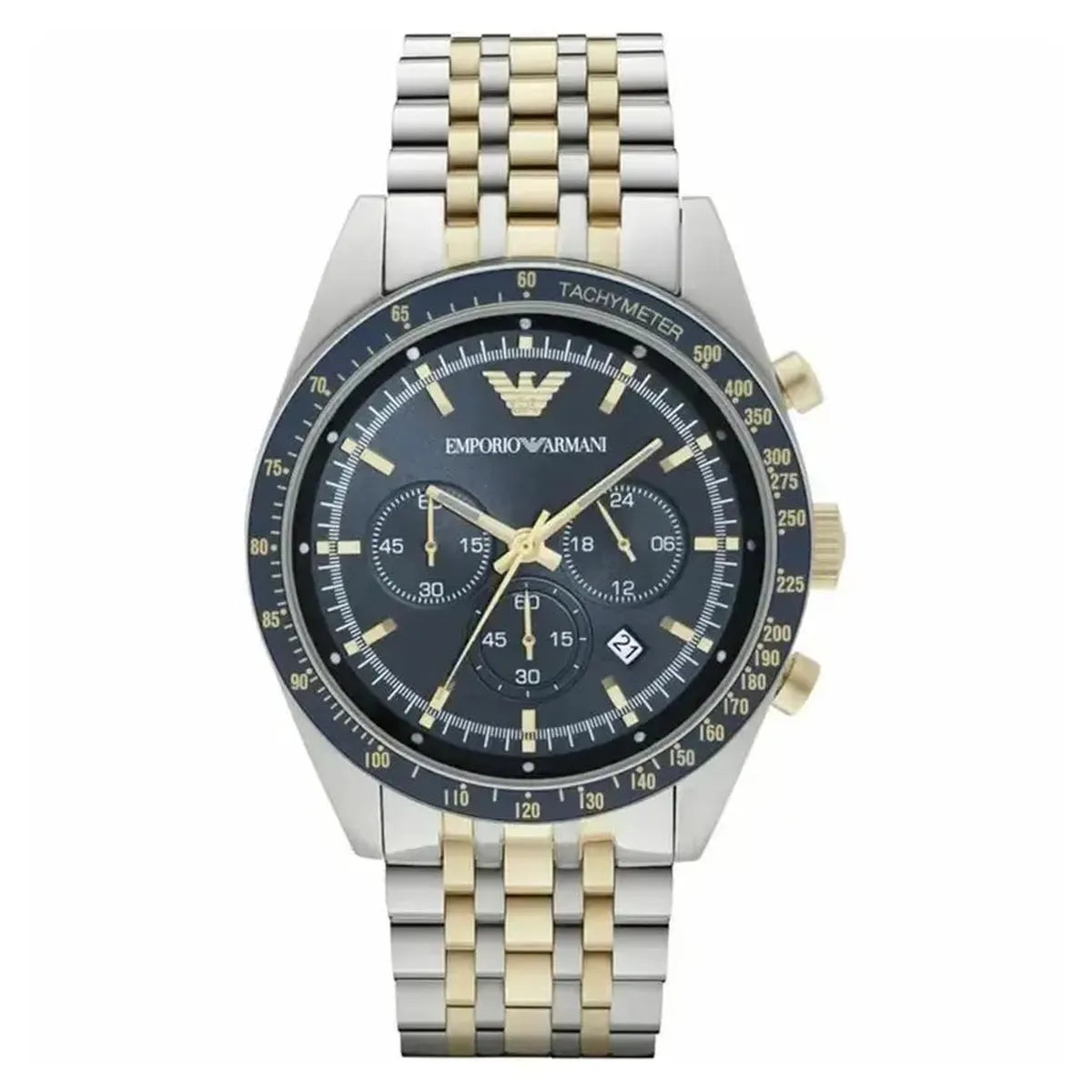 Emporio Armani AR6088 Chronograph Two Tone Stainless Steel Men's Watch Emporio Armani