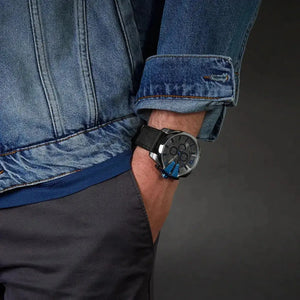 Diesel Mega DZ4500 Chief Chronograph Black Dial Black Nylon Strap Watch For Men Diesel