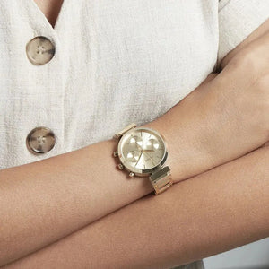 Hugo Boss 1502532 Flawless Gold Dial Gold Steel Strap Watch for Women Hugo Boss