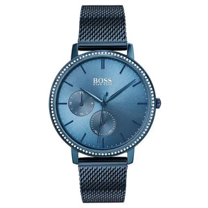 Hugo Boss 1502518 Infinity Blue Dial Blue Mesh Bracelet Watch for Women Hugo Boss