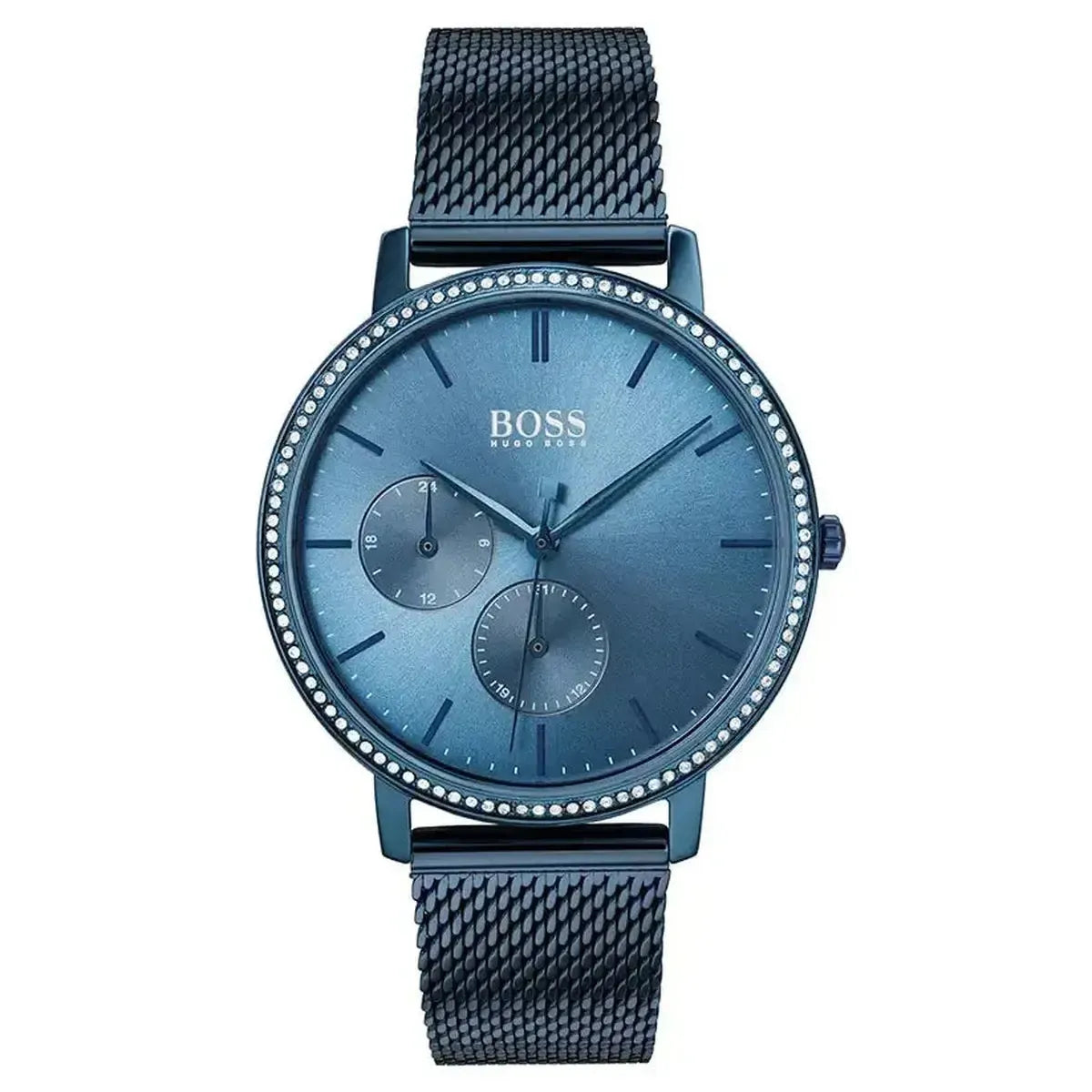 Hugo Boss 1502518 Infinity Blue Dial Blue Mesh Bracelet Watch for Women Hugo Boss