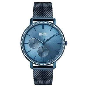 Hugo Boss 1502518 Infinity Blue Dial Blue Mesh Bracelet Watch for Women Hugo Boss