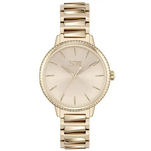 Hugo Boss 1502540 Signature Gold Dial Gold Stainless Steel Strap Watch for Women Hugo Boss