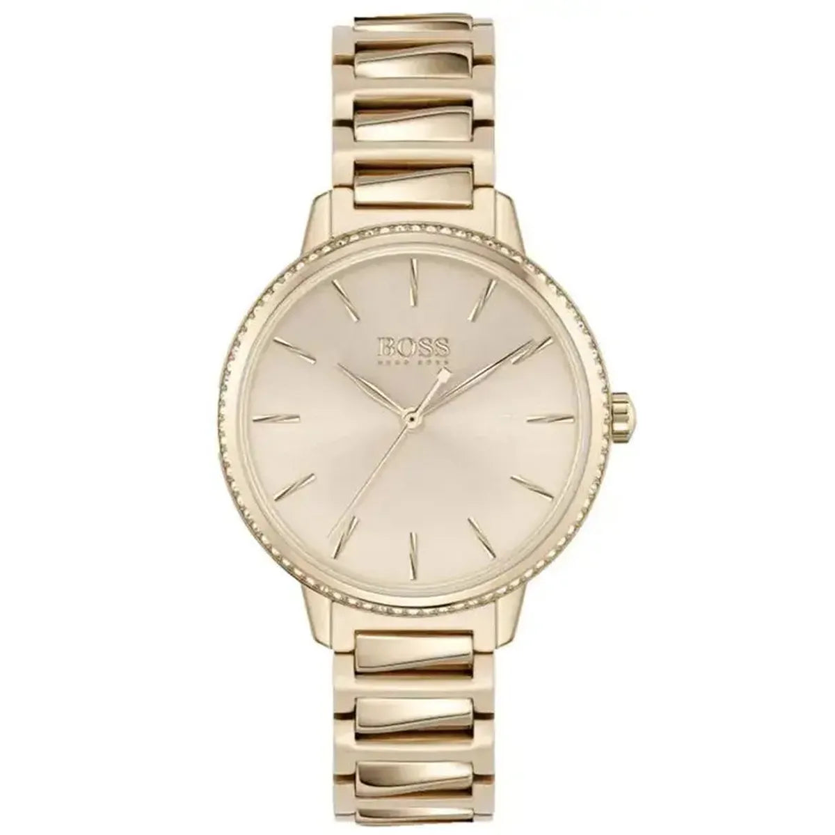 Hugo Boss 1502540 Signature Gold Dial Gold Stainless Steel Strap Watch for Women Hugo Boss