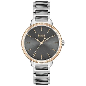 Hugo Boss 1502569 Signature Grey Dial Silver Steel Strap Watch for Women Hugo Boss