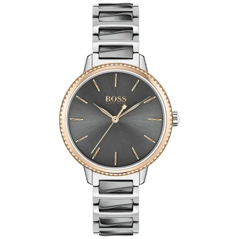 Hugo Boss 1502569 Signature Grey Dial Silver Steel Strap Watch for Women Hugo Boss