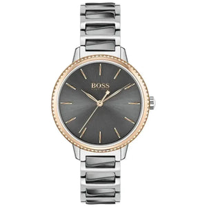Hugo Boss 1502569 Signature Grey Dial Silver Steel Strap Watch for Women Hugo Boss