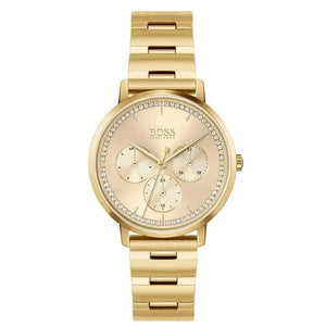 Hugo Boss 1502572 Prima Gold Dial Gold Steel Strap Watch for Women Hugo Boss