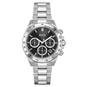 Hugo Boss 1502614 Novia Black Dial Silver Steel Strap Watch for Women Hugo Boss