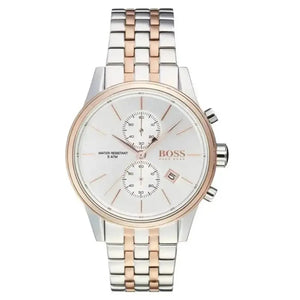 Hugo Boss 1513385 Jet Silver Dial Two Tone Steel Strap Watch for Men Hugo Boss