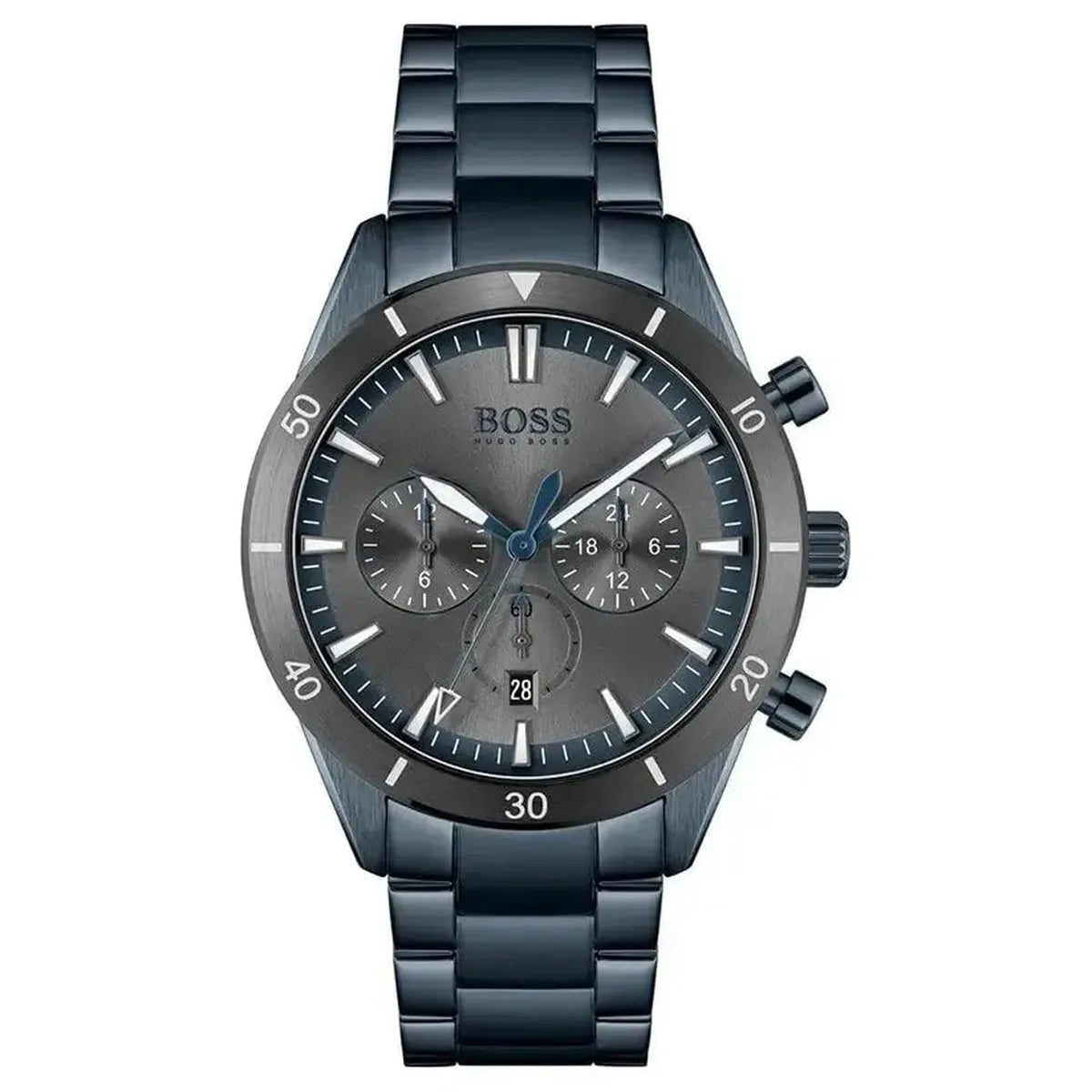 Hugo Boss 1513675 Trophy Black Dial Black Steel Strap Watch for Men Hugo Boss