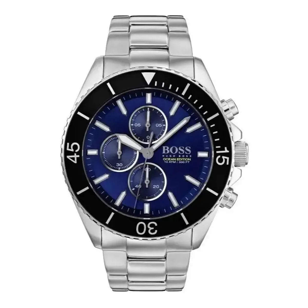 Hugo Boss 1513704 Ocean Edition Chronograph Blue Dial Silver Steel Strap Watch for Men Hugo Boss
