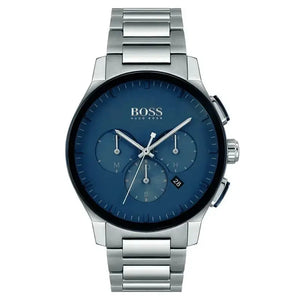 Hugo Boss 1513763 Peak Chronograph Blue Dial Silver Steel Strap Watch for Men Hugo Boss