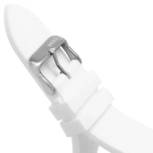 Hugo Boss 1513948 Volane Grey Dial White SIlicone Strap Watch for Men Hugo Boss