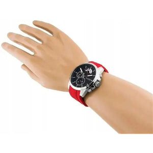 Tommy Hilfiger 1791351 Decker Quartz Black Dial Red Rubber Strap Watch for Men Tommy Hilfiger