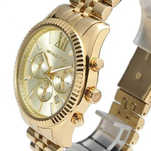 Michael Kors MK8281 Lexington Gold Dial Gold Steel Strap Watch for Men Michael Kros