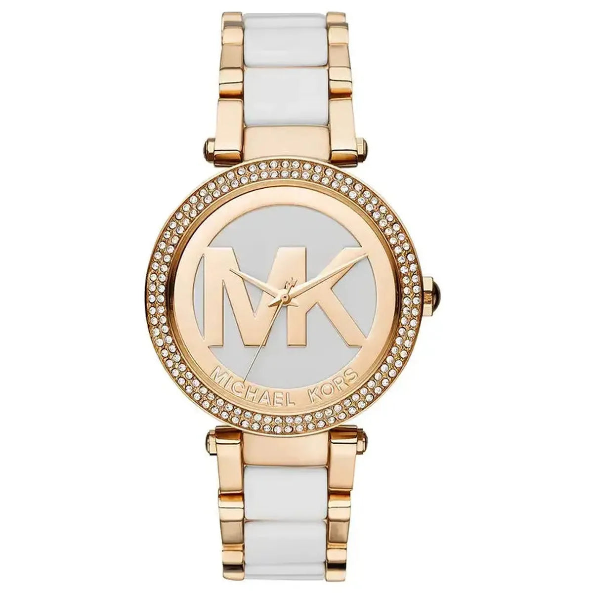 Michael Kors MK6313 Parker White Dial Two Tone Steel Strap Watch for Women Michael Kros
