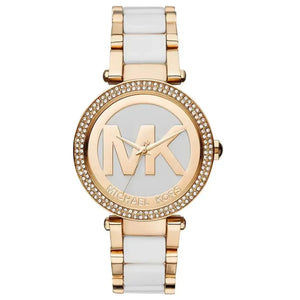 Michael Kors MK6313 Parker White Dial Two Tone Steel Strap Watch for Women Michael Kros