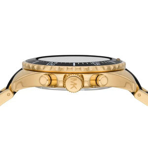 Michael Kors MK8979 Everest Chronograph Black Dial Two Tone Steel Strap Watch For Men Michael Kros