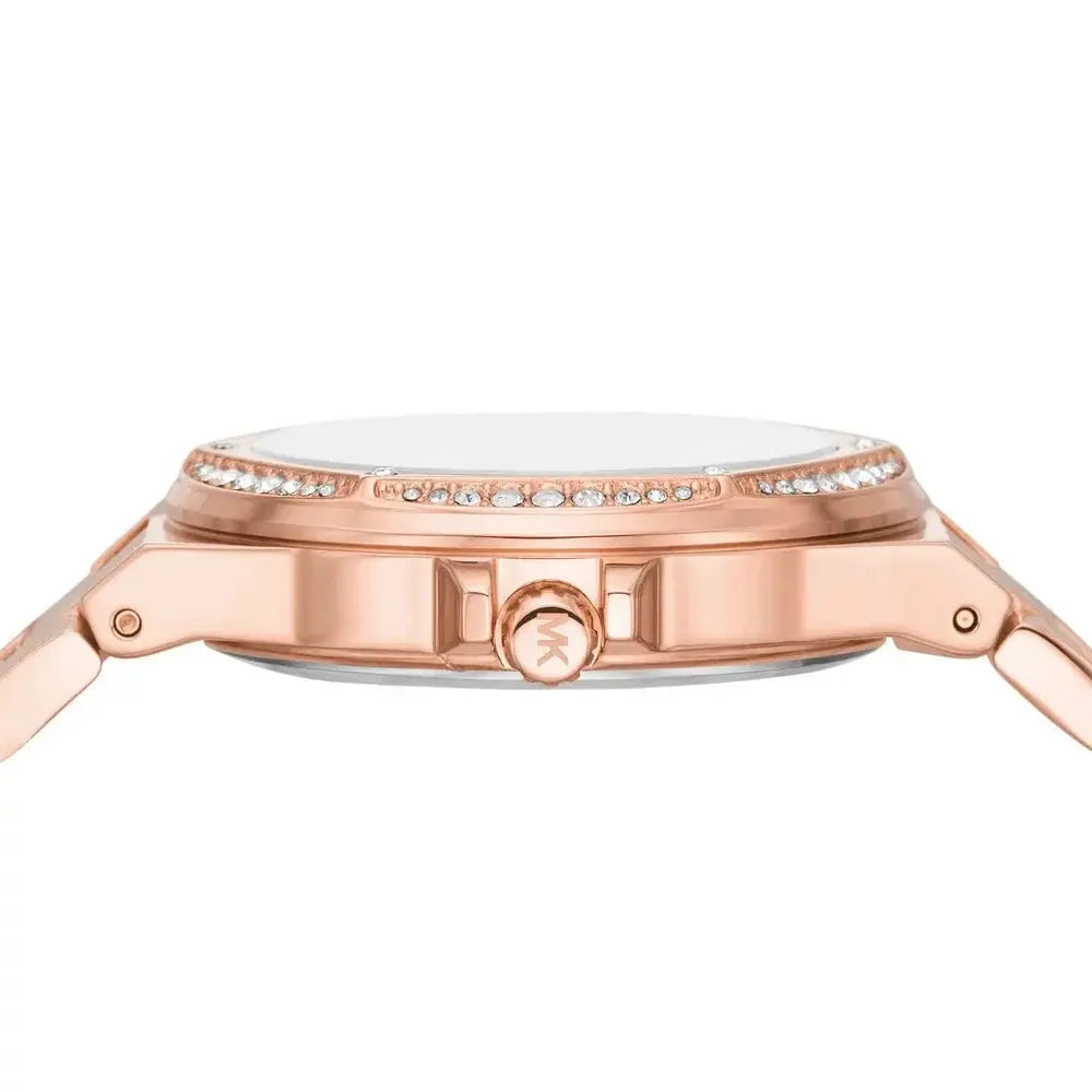 Michael Kors MK7230 Lennox Three Hand Rose Gold Dial Rose Gold Steel Strap Watch For Women Michael Kros