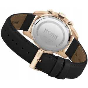 Hugo Boss 1513783 Skymaster Chronograph Blue Dial Black Leather Strap Watch for Men Hugo Boss