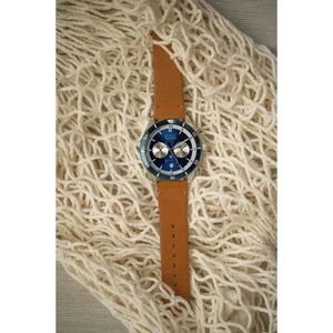 Hugo Boss 1513860 Santiago Blue Dial Brown Leather Strap Watch for Men Hugo Boss