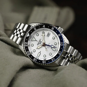 Seiko SRPE77K1 5 Sports Automatic Blue Dial Milanese Bracelet Day Date Watch Seiko