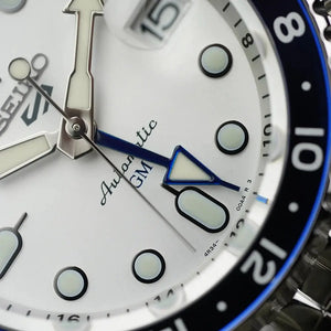 Seiko SRPE77K1 5 Sports Automatic Blue Dial Milanese Bracelet Day Date Watch Seiko