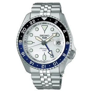 Seiko SRPE77K1 5 Sports Automatic Blue Dial Milanese Bracelet Day Date Watch Seiko