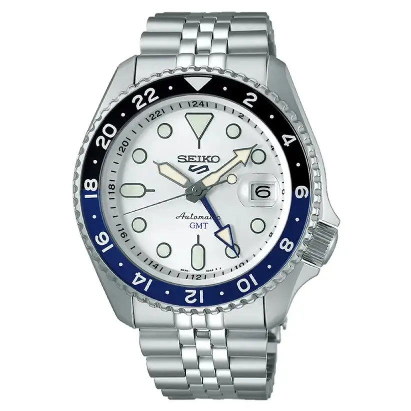 Seiko SRPE77K1 5 Sports Automatic Blue Dial Milanese Bracelet Day Date Watch Seiko
