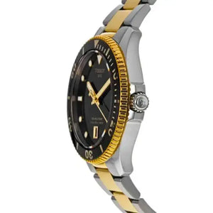 Tissot T120.410.22.051.00 Seastar 1000 Black Dial Two Tone Steel Strap Watch For Men Tissot