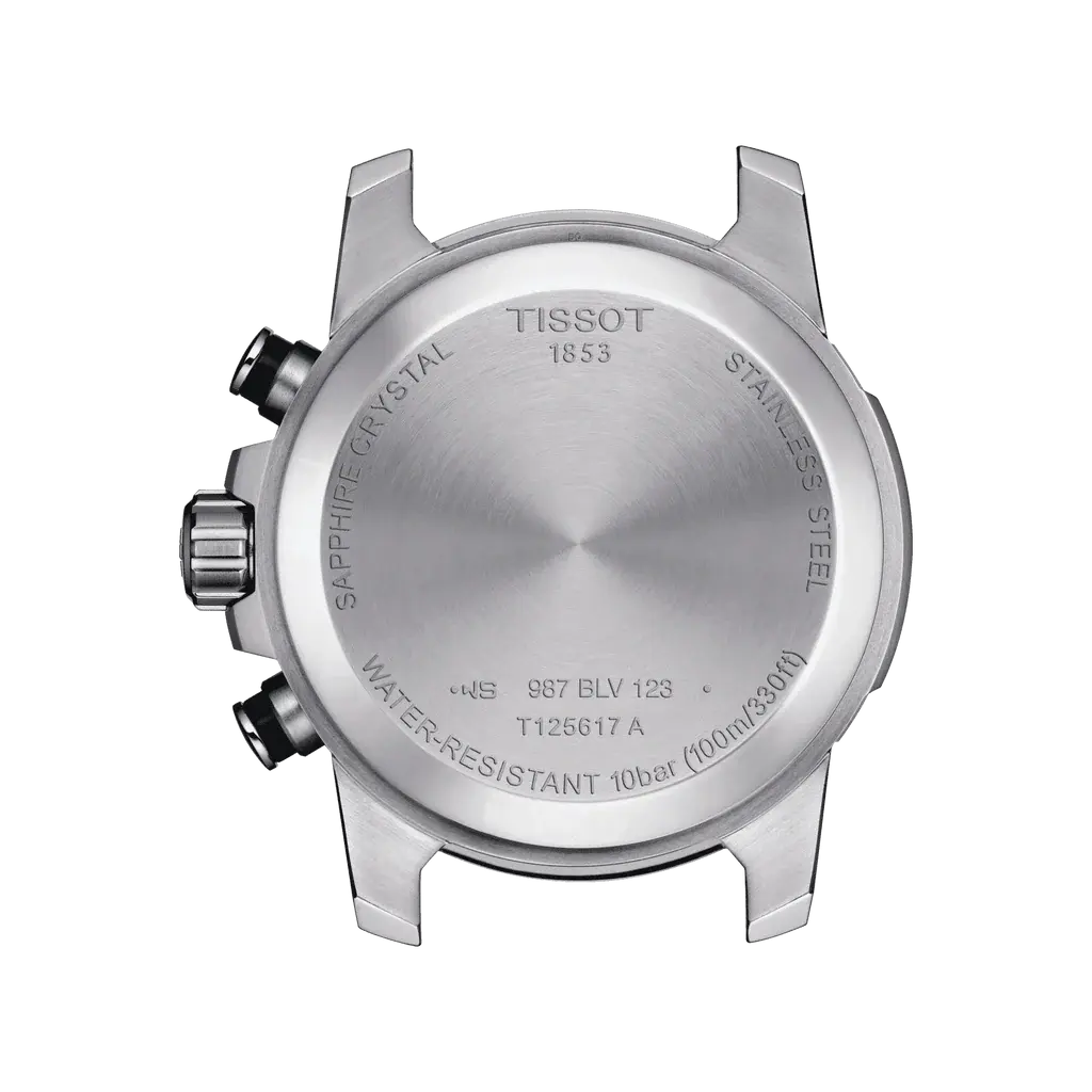 Tissot T125.617.16.041.00 Supersport Chrono Blue Dial Brown Leather Strap Watch For Men Tissot