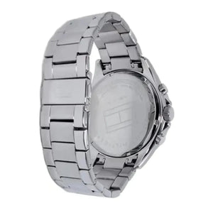 Tommy Hilfiger 1791120 Luke Quartz Black Dial Silver Steel Strap Watch for Men Tommy Hilfiger