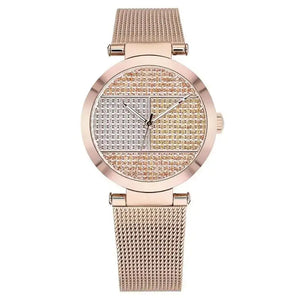 Tommy Hilfiger 1781868 Lynn Crystals Rose Gold Dial Rose Gold Mesh Strap Watch For Women Tommy Hilfiger