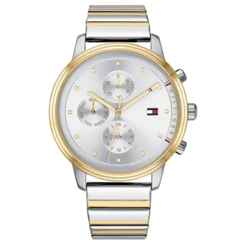 Tommy Hilfiger 1781908 Blake Silver Dial Two Tone Steel Strap Watch for Women Tommy Hilfiger