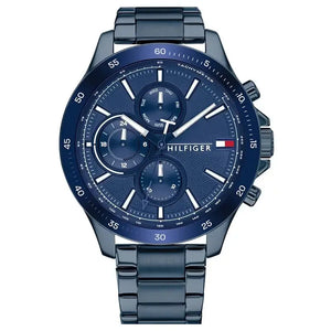 Tommy Hilfiger 1791720 Bank Quartz Blue Dial Blue Steel Strap Watch for Men Tommy Hilfiger