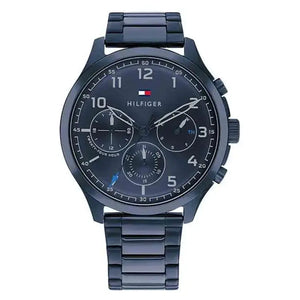 Tommy Hilfiger 1791853 Asher Chronograph Blue Dial Blue Steel Strap Watch For Men Tommy Hilfiger