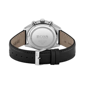 Hugo Boss 1513816 Champion Black Dial Black Leather Strap Watch for Men Hugo Boss