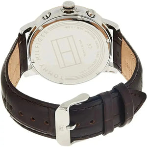 Tommy Hilfiger 1791290 Keagan Chronograph Blue Dial Brown Leather Strap Watch for Men Tommy Hilfiger