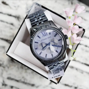 Michael Kors MK8480 Lexington Chronograph Blue Dial Blue Steel Strap Watch for Men Michael Kros