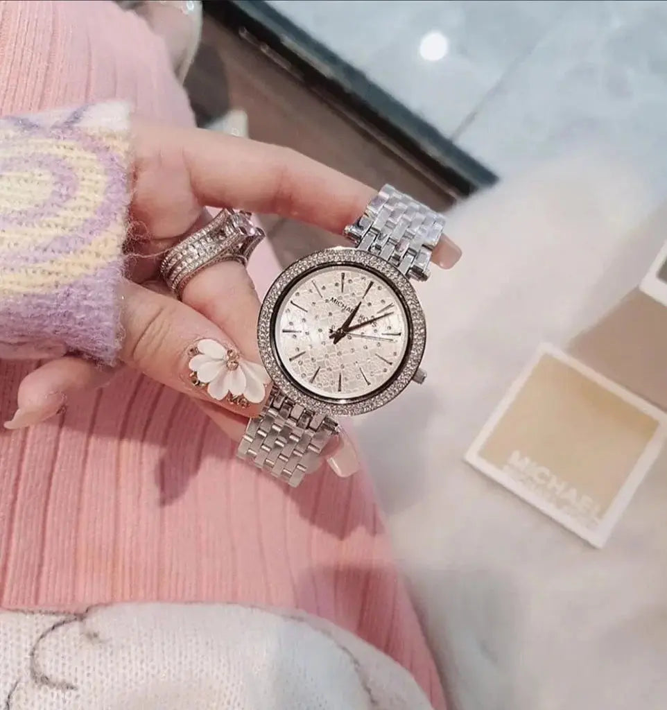 Michael Kors MK3404 Darci Silver Dial Silver Steel Strap Watch for Women Michael Kros