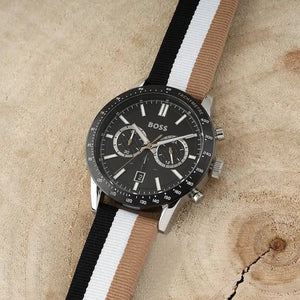 BOSS Distinct Black Dial Mesh Men's Watch HB1513963 - Watch Enclave