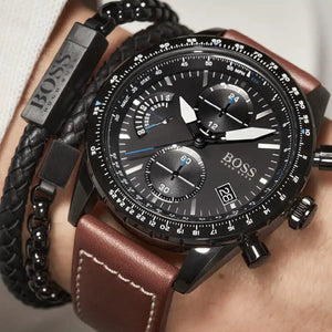 BOSS Pilot Edition Black Dial Chronograph Men's Watch HB1513851 - Watch Enclave