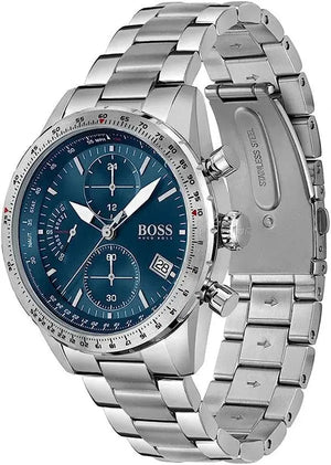 Hugo Boss 1513582 Talent Blue Dial Silver Steel Strap Watch for Men Hugo Boss