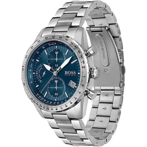 Hugo Boss 1513582 Talent Blue Dial Silver Steel Strap Watch for Men Hugo Boss