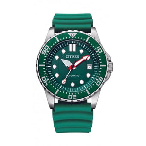 Citizen Mechanical Sports Green Dial Rubber Strap Automatic Men's Watch NJ0129 - 10X - Watch Enclave