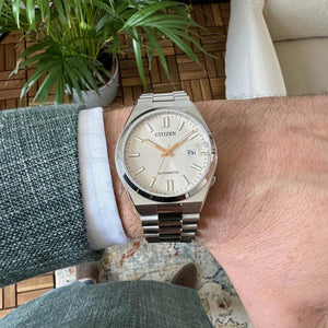 Citizen Tsuyosa Beige/Oak Automatic Men's Watch NJ0151 - 88W - Watch Enclave
