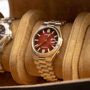 Citizen Tsuyosa Red Dial Gold - Tone Automatic Men's Watch NJ0153 - 82X - Watch Enclave
